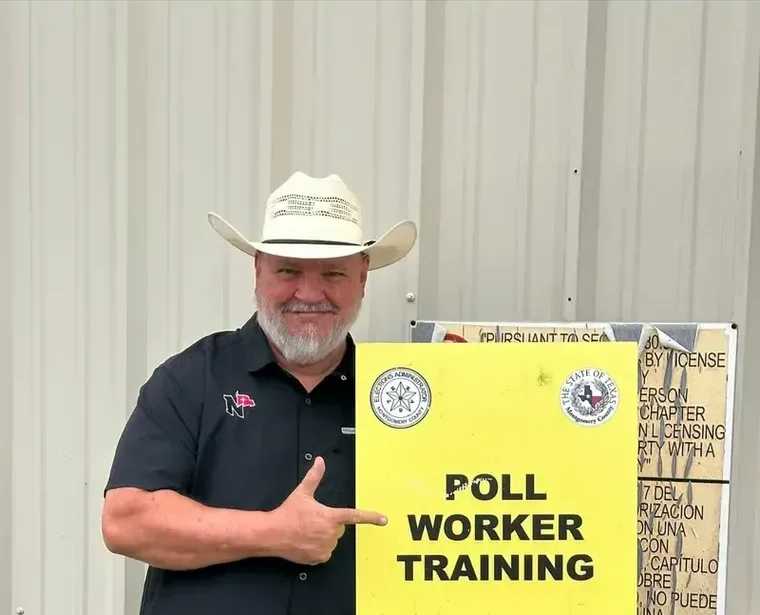 Poll-worker training with Montgomery County Elections — putting in the work before Election Day.